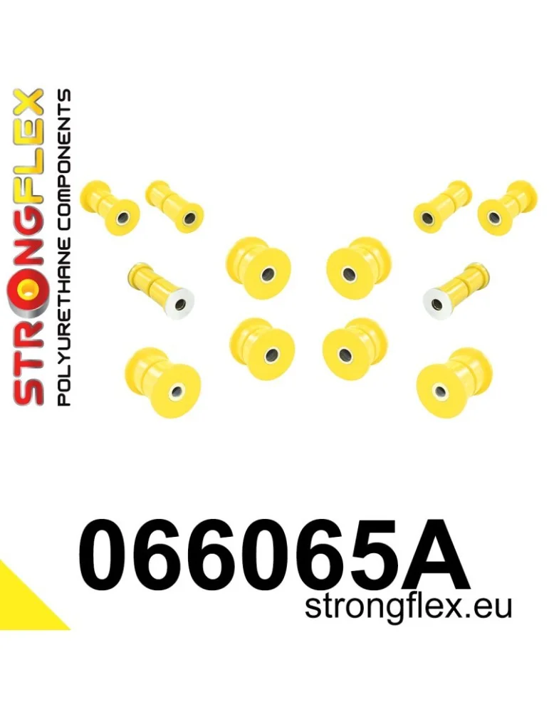 Kit SPORT Silent block Polyuréthane Train Avant et Arrière Fiat 125p 1300/1500 (67-91)