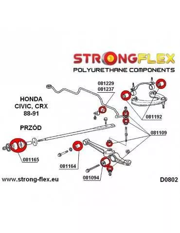  Kit SPORT Silent block Polyuréthane Train Avant Honda CRX 88-91
