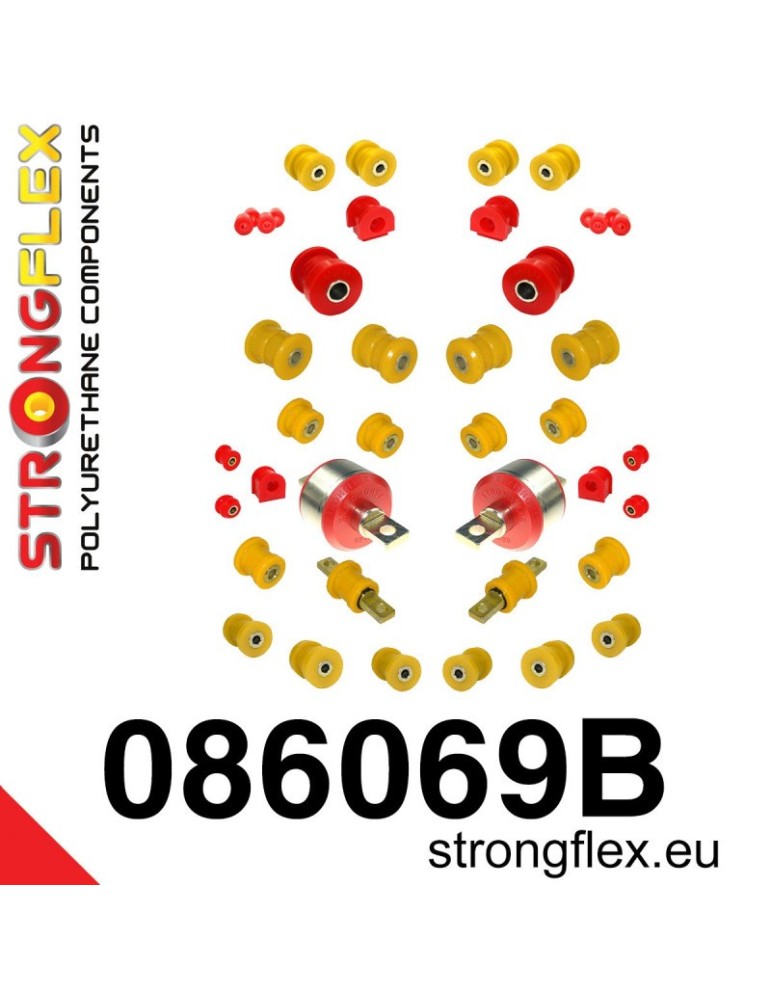 Kit Silent block Polyuréthane Train Avant Honda CRX del Sol 92-97