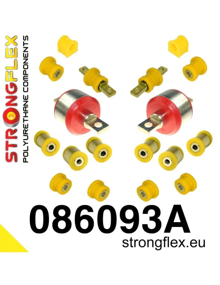Kit SPORT Silent block Polyuréthane Train Avant et Arrière Honda Civic 95-00 JAPAN