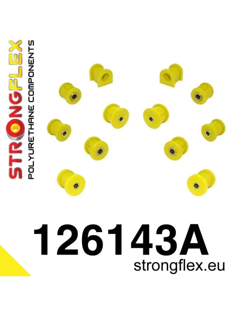 Kit SPORT Silent block Polyuréthane Train Avant et Arrière Mitsubishi Lancer Evolution VII - VIII - IX