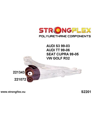  Kit Silent block Polyuréthane Train Avant Seat Leon & Cupra R 99-05
