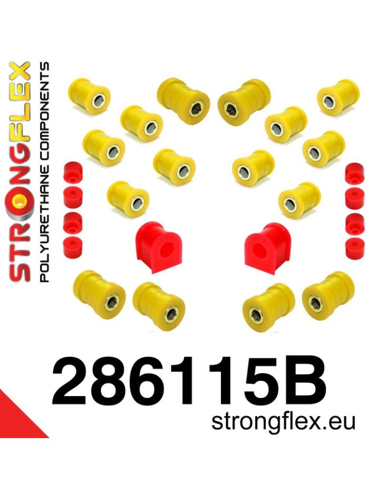  Kit Silent block Polyuréthane Train Avant et Arrière Nissan 200SX S14 94-99
