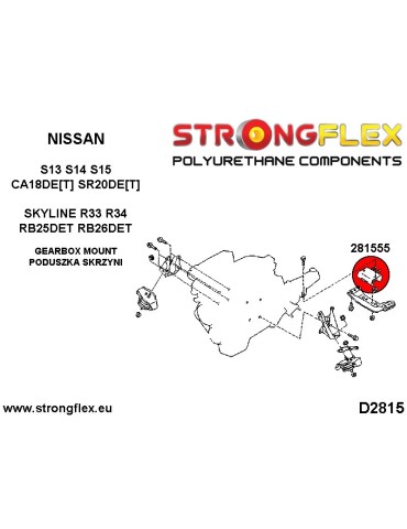  Support de boite de vitesse  Nissan S13 S14 S15 - CA18DE[T] SR20DE[T]