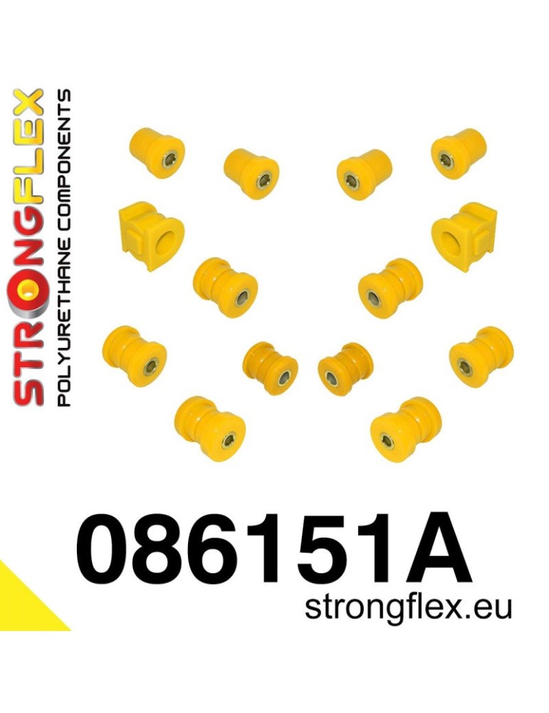 Kit SPORT Silent block Polyuréthane Train Avant et Arrière AP1 S2000 AP1 99-04