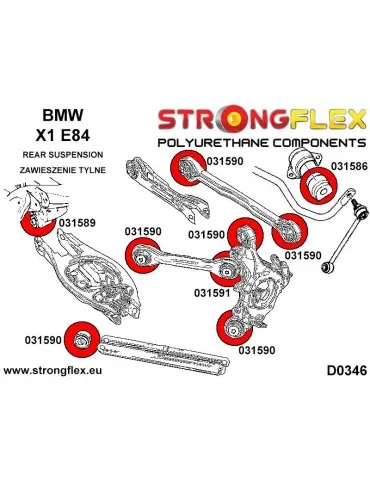  Silent block Polyuréthane de Barre stabilisatrice SPORT Arrière BMW E83 X3 03-10
