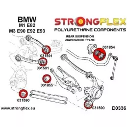  Silent block Polyuréthane SPORT Bras de contrôle supérieur arrière diamètre BMW Seria 1 E81 / E82 E87 E88 (04-13) 