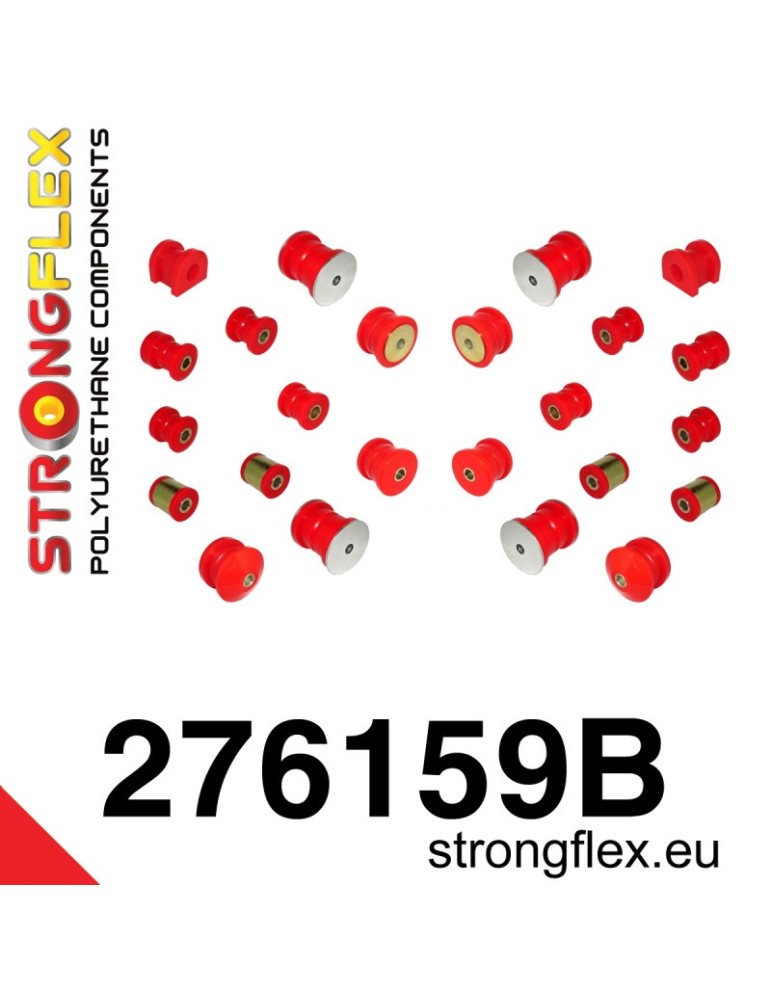 Full Kit Silent block Polyuréthane Train Avant et Arrière Subaru Legacy/Outback BE BH 98-03