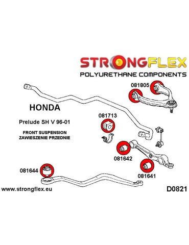  Silent block Polyuréthane Bras Avant Inférieur Extérieur SPORT Honda Accoud VI 98-02
