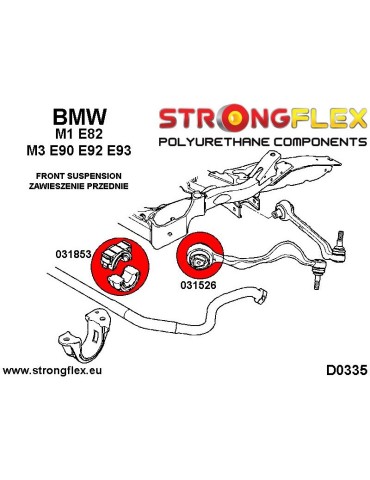  Silent block Polyuréthane Triangle de Suspension  SPORT BMW 1 E88 04-
