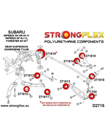  Silent block Polyuréthane SPORT Bras  Supérieur Toyota GT86 (12-)
