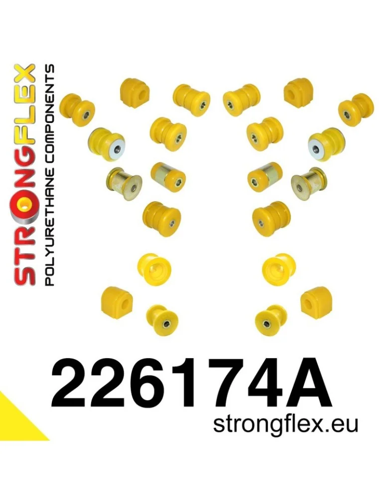  Silent block Polyuréthane kit SPORT Train de Suspension  Volkswagen Golf V 03-09 (GTI & R32)