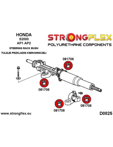  Silent block Polyuréthane Support de Crémaillère de direction Honda S2000 AP2
