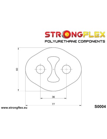  Suspension Support Echappement 36mm Subaru Impreza GD GG 01-07* Pour Subaru choisir le a de diamètre de 16mm