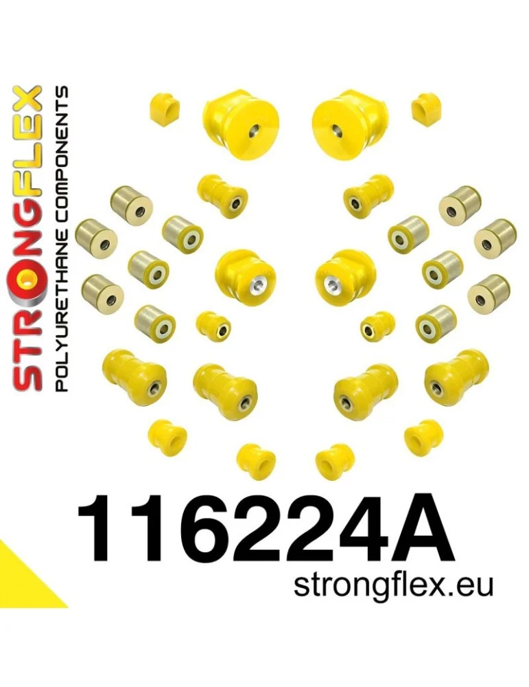  Silent block Polyuréthane kit SPORT Train de Suspension  Mercedes - W201- 190