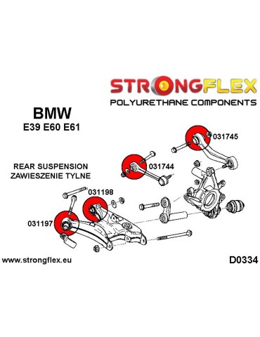  Kit Silent block Polyuréthane Train Avant E39 Touring BMW E39 Touring 95-03
