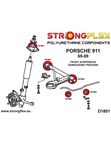  Silent block Polyuréthane Bras Avant Inférieur 911 69-89