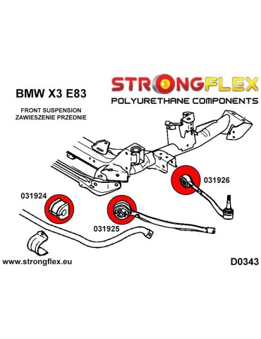  Silent block Polyuréthane SPORT Train Avant X5 E53 99-06