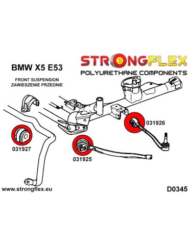  Silent block Polyuréthane SPORT Train Avant X5 E53 99-06