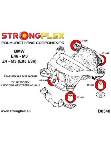  Silent block Polyuréthane kit SPORT Train de Suspension  BMW E46 M3