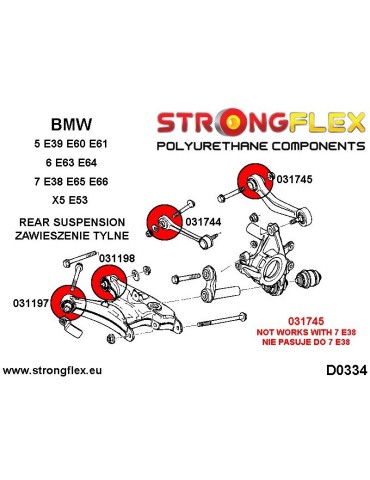  Kit Suspension Silent block Polyuréthane  BMW X5 E53 99-06
