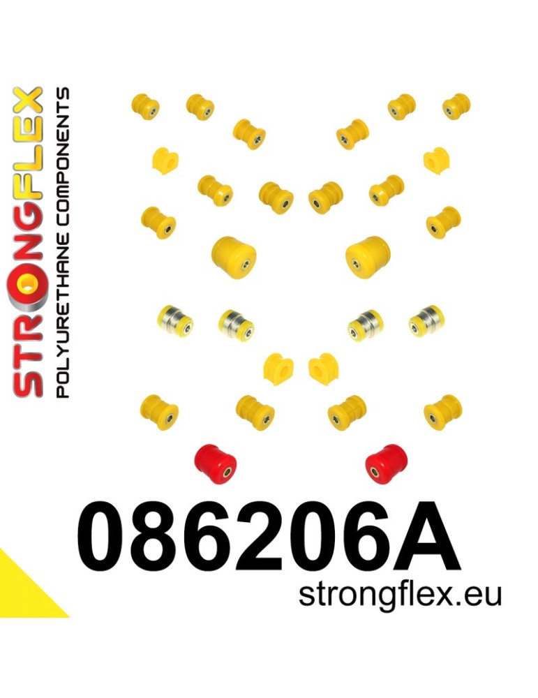 Silent block Polyuréthane kit SPORT Train polyurethane Honda Prelude SH V 96-01