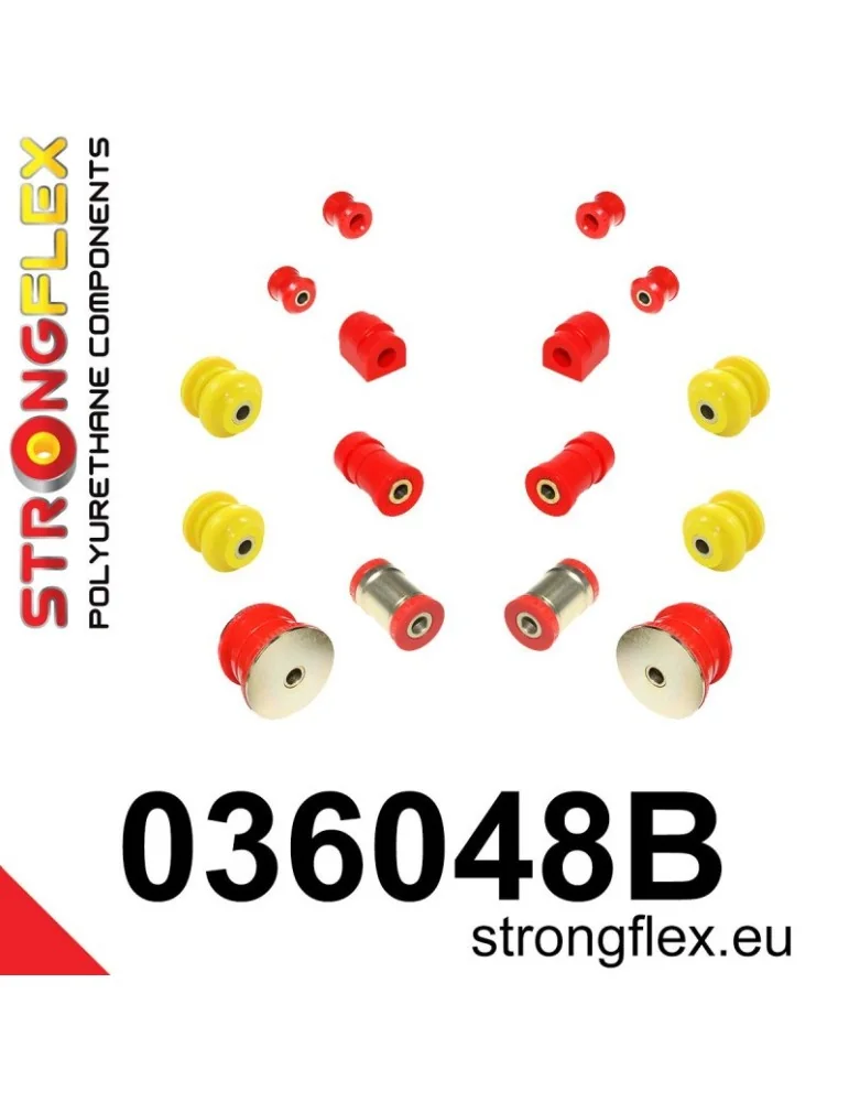  Kit Silent block Polyuréthane Train Avant et Arrière BMW 3 E46 98-07