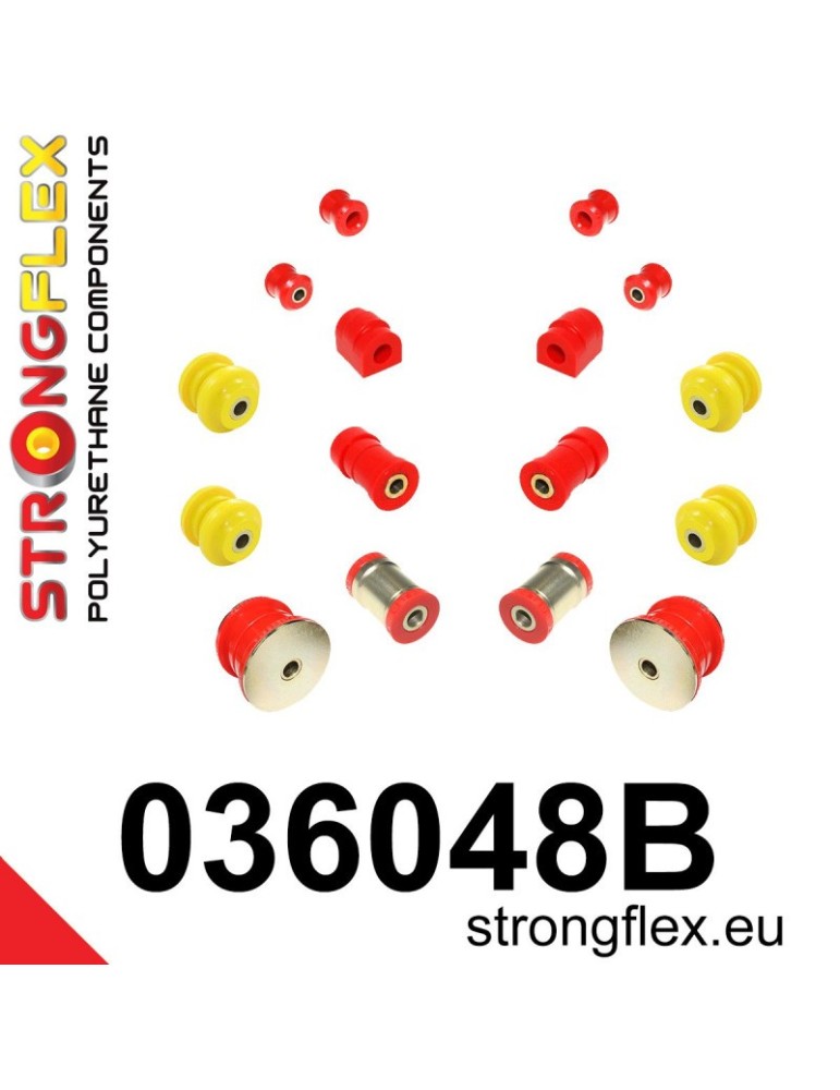 Kit Silent block Polyuréthane Train Avant et Arrière BMW 3 E46 Compact