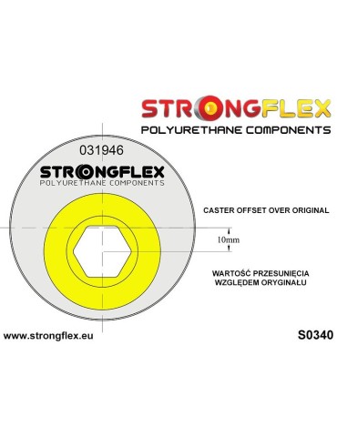  Silent block Polyuréthane Bras Avant Inférieures - Excentrique  66mm SPORT BMW Z4 E85/E86