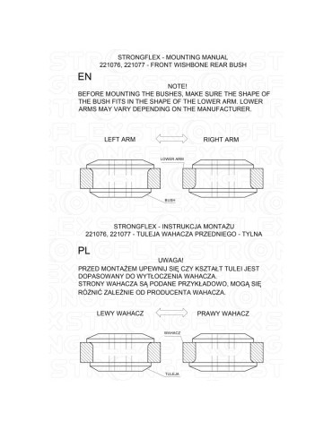  Silent block Polyuréthane Triangle de Suspension  Volkswagen Lupo 98-05
