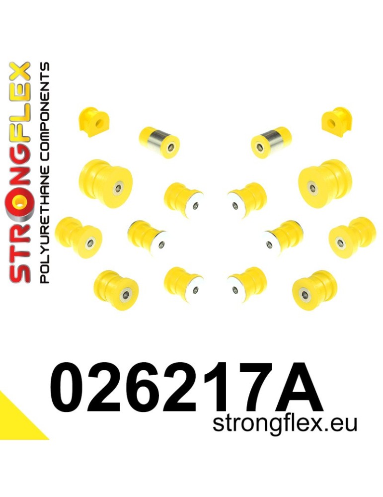 Kit SPORT Silent block Polyuréthane Train Avant et Arrière Audi 80 B4 92-96 Quattro