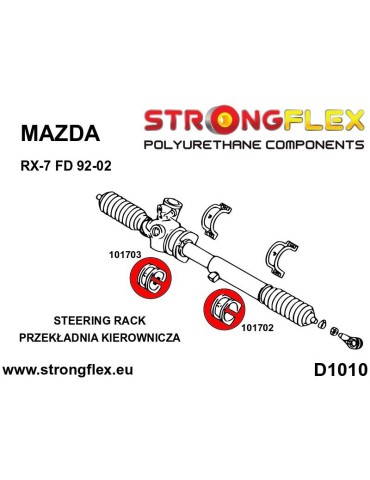  Silent block Polyuréthane kit SPORT Train de Suspension  Mazda RX-7 FD 92-02
