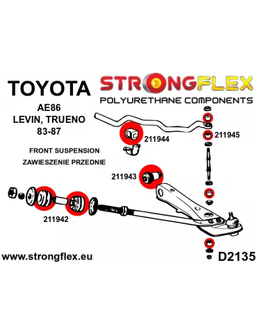  SPORT Bras radius Avant Toyota AE86 (83-87)
