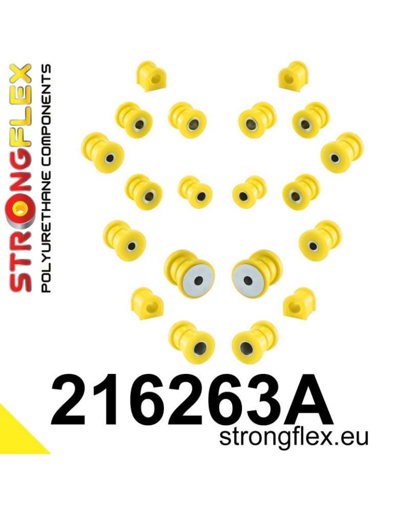 Kit SPORT Silent block Polyuréthane Suspension Totale Toyota Celica V (89-93) AT180, ST182, ST184 2 Roues motrices