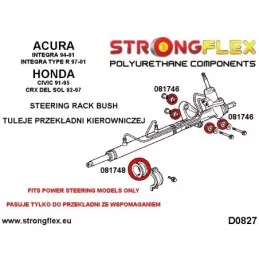  Silent block Polyuréthane SPORT Crémaillère de direction Acura Integra III (93-01) DB6 / DB7 DB8 DB9 DC1 DC2 DC4
