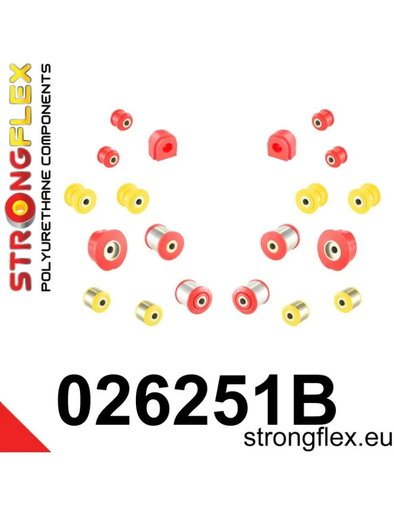  Kit Silent block Polyuréthane Train Avant et Arrière Audi A4 IV (07-15) B8 / 8K QUATTRO
