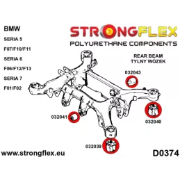  Silent block Polyuréthane Berceau  BMW Seria 5 F07 (09-17) Gran Turestmo
