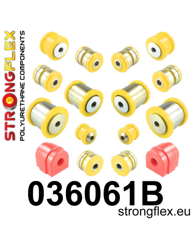 Kit Silent block Polyuréthane Train Avant et Arrière BMW Seria 5 VI (10-17) F10 / F11 Touring xDrive