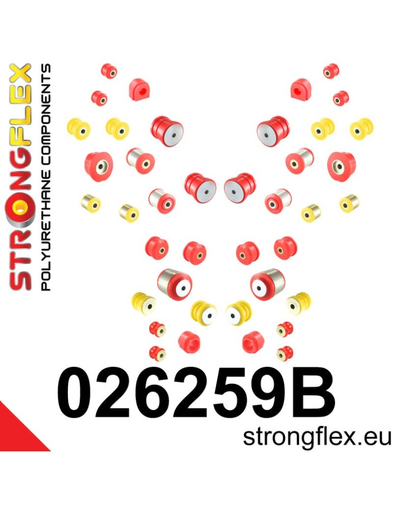 Kit Silent block Polyuréthane Suspension totale Audi A5 8T (07-16) 2 Roues motrices