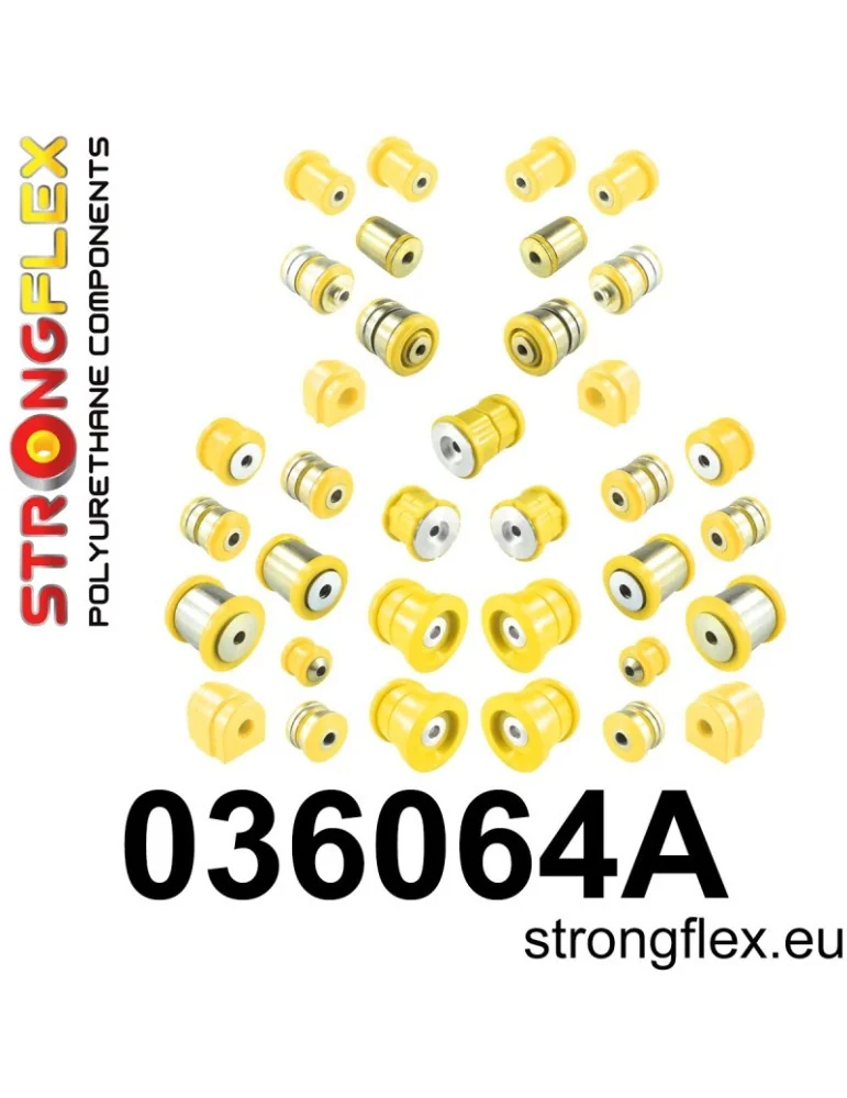 Kit SPORT Silent block Polyuréthane Suspension totale BMW Seria 5 VI (10-17) F10 / F11 Sedan 2 Roues motrices