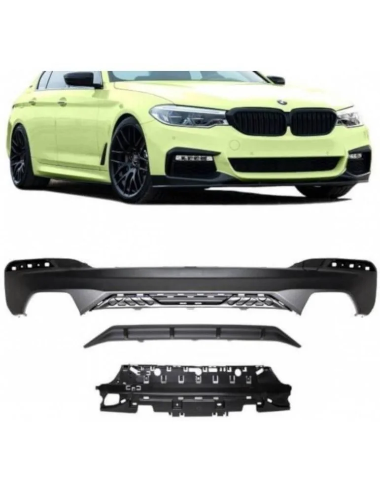 Lame / Diffuseur du Pare-chocs Arrière sport Performance BMW 5er G30 G31 with Pack M - Maxton