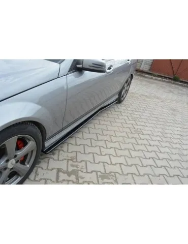 Extension / Rajout de Bas de caisse MERCEDES C W204 AMG-Line (Facelift Avant) - Maxton