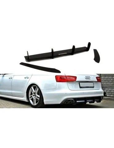 Diffuseur Arrière / Lame de Pare-chocs Arrière AUDI A6 S-LINE C7 (d'échappement 1x2) - Maxton