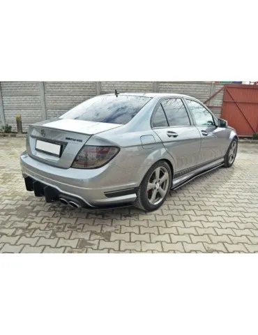 MERCEDES C W204 AMG-LINE (Facelift) Diffuseur Arrière / Lame de Pare-chocs Arrière - Maxton