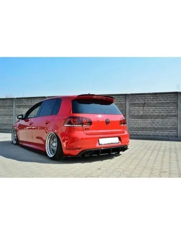 VW GOLF VI GTI / 35TH Lame / Diffuseur du Pare-chocs Arrière / Lame de Pare-chocs Arrière - Maxton