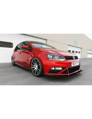 Lame de Pare-chocs sport Avant VW POLO MK5 GTI Après Facelift - Maxton