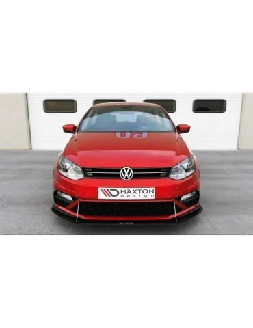 Lame de Pare-chocs sport Avant VW POLO MK5 GTI Après Facelift - Maxton