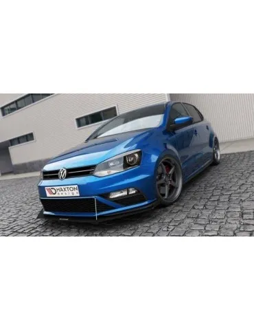 Lame de Pare-chocs sport Avant VW POLO MK5 GTI Après Facelift (Mit Flügeln) - Maxton