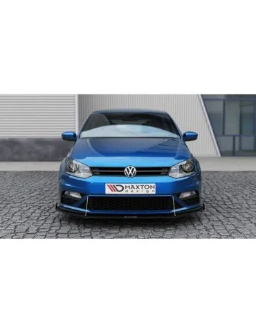 Lame de Pare-chocs sport Avant VW POLO MK5 GTI Après Facelift (Mit Flügeln) - Maxton