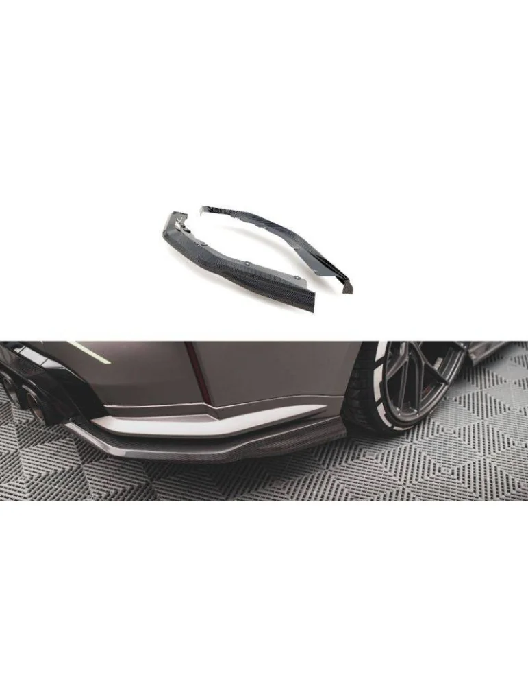 Lame de pare-chocs Latérales Arrière Fibre de carbone BMW M4 G82 - Maxton